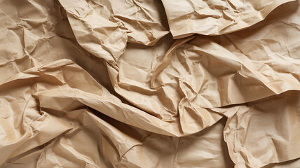 Crinkled brown paper, a texture of discarded packaging.
