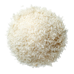 Top viwe white rice [Transparent Background PNG].