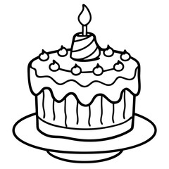 Birthday cake with candles