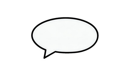 Naklejka premium Empty speech bubble outline isolated on transparent background