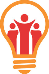 Fototapeta premium Teamwork idea lightbulb