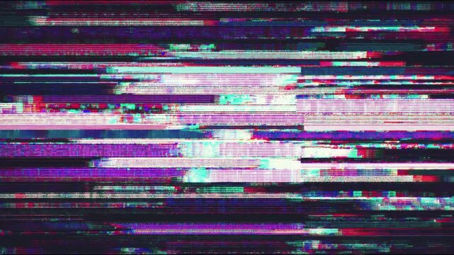 Colorful abstract glitch pattern with seamless transition effects