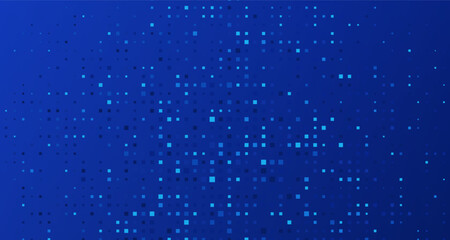 Medical blue background. Health bg. Tech element pattern. Hospital geometric graphic design. Math pixel art shape. Webinar conference event banner. Vector illustration