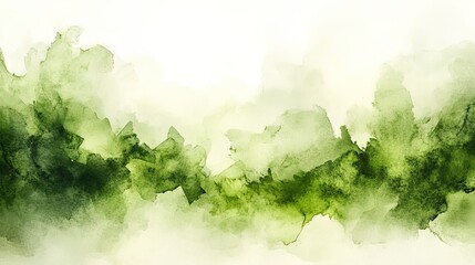 Fototapeta premium Green Watercolor Wash Background for Design Projects 