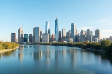 Fototapeta premium ** New York City Skyline Reflection