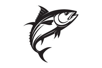 Leaping Tuna Fish Silhouette