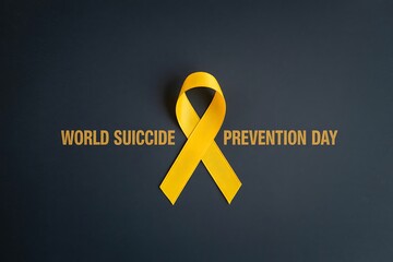 Shining a light on hope, the yellow ribbon symbolizes World Suicide Prevention Day awareness and support for mental well-being.