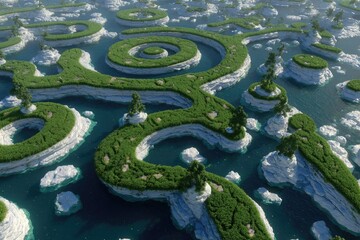 Atop a maze of sculpted islands