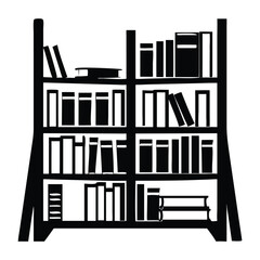 Black and White Bookshelf, bookshelf