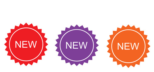New arrival tag icon  badge for new product collection.