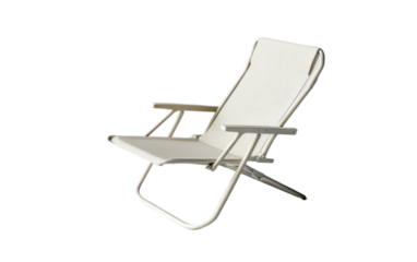 Folding chair mockup on transparent background, png