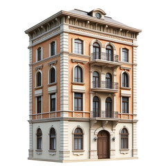 Fototapeta premium A building isolated on transparent background