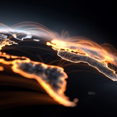 Global connectivity illustration showcasing network data flow on world map