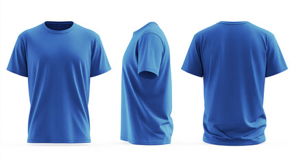 Clean blackish blue t-shirt mock-up template ideal for clothing brands. This t-shirt mock up comes with complete front, side, and back view layout.