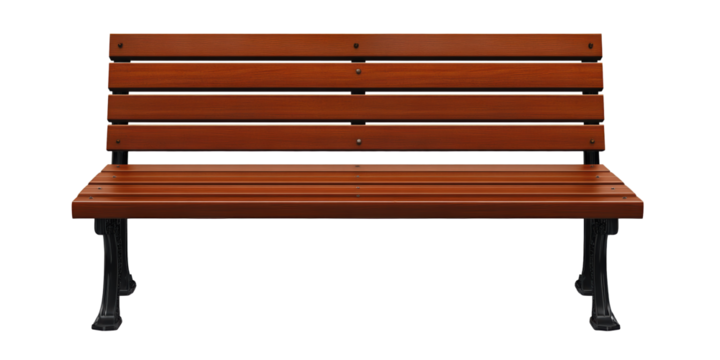 Wooden Bench: A classic wooden bench with a minimalist design. Constructed of robust wood, exuding timeless appeal and is perfect for outdoor settings.