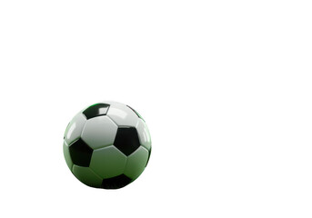 Naklejka premium Classic soccer ball with black and white pattern isolated on transparent background