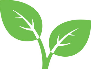 Green sprout icon growth nature eco friendly symbol