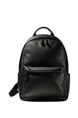 Element Isolated Transparent Sleek black backpack on a white background. PNG DIE-CUT for advertising