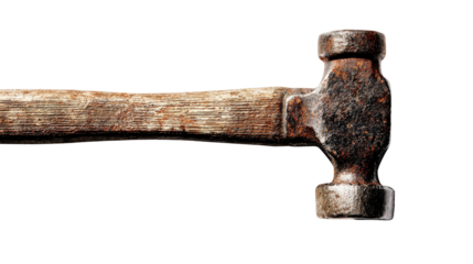 Hammer casting soft shadow isolated on a Transparent background, PNG file.