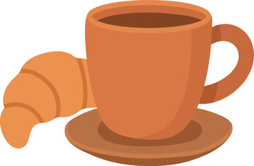 Coffee Cup and Croissant