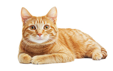 Ginger cat on transparent background, png