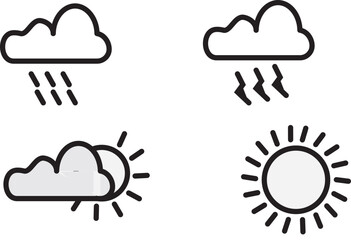 Classic Weather Icon — Timeless Symbol for Forecast, Climate Conditions, and Environmental Interfaces