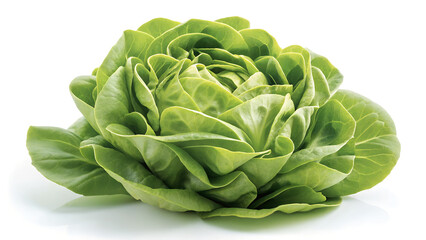 Fototapeta premium Fresh Butter Lettuce Head – Crisp Green Leaves for Healthy Recipes & Salads