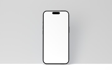 Smartphone mockup isolated on grey background