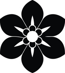 Stylized forget me not flower flat illustration