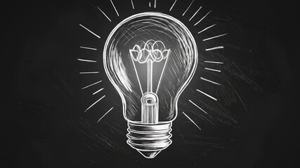 Hand drawn lightbulb illustration - Powered by Adobe