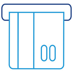 The final icon of a cash withdrawal transaction, payment or process at an ATM machine is safe to take.