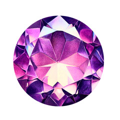 crystal gem amethyst purple solitaire single 