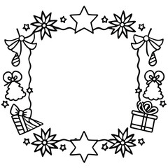 Christmas celebration frame