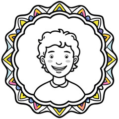 colorful cartoon frame