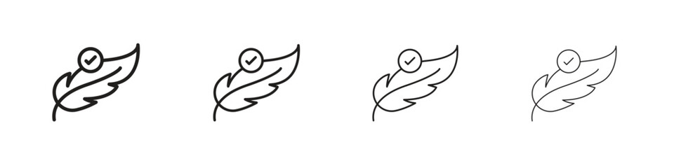 Hypoallergenic tested icons in black simple line elements.