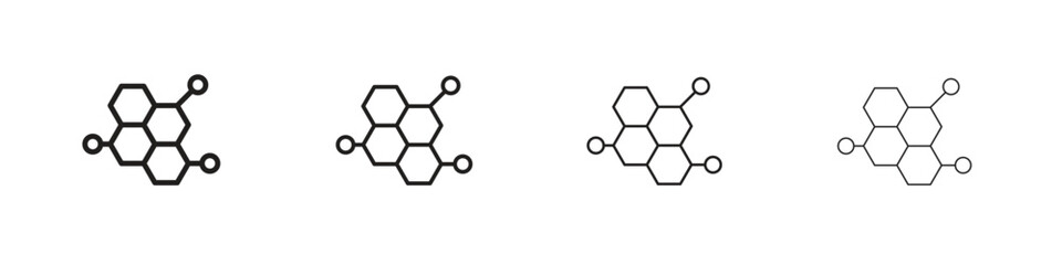Hormones icons in black simple line elements.