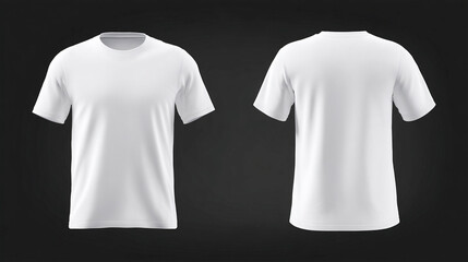 High-impact white t-shirt mock-up template. 3D t-shirt mock-up features modern design sense. Strong focus on minimal shirt aesthetics.