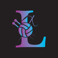 Tailor Logo Combine With Letter L Vector Template