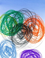 Abstract swirls of color