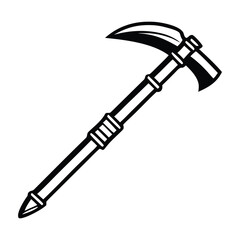 Medieval War Axe Outline