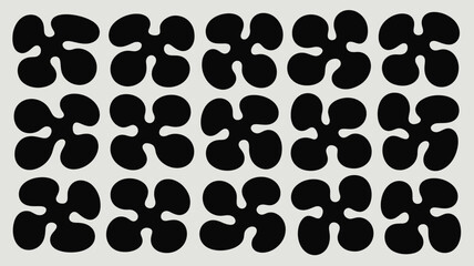 Fototapeta premium Abstract black and white irregular pattern