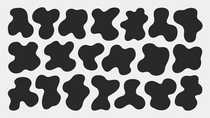 Fototapeta premium Abstract black and white geometric pattern with flowing lines