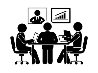 Teamwork meeting, tablet and business people in office workplace. Collaboration, technology and workers, men or employees with touchscreen planning sales, research or financial strategy in company