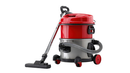 Heavy-duty wet and dry industrial vacuum cleaner background isolated on a Transparent background, PNG file.
