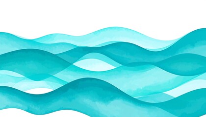 Abstract teal waves