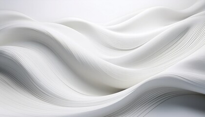 Obraz premium abstract white waves a minimalist abstract background of undulating white shapes against a soft white backdrop ideal for modern clean designs technology and branding