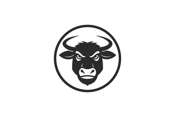 Obraz premium bull head silhouette vector