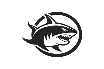 Fototapeta premium shark silhouette vector,