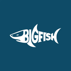 big fish abstract logo modern style