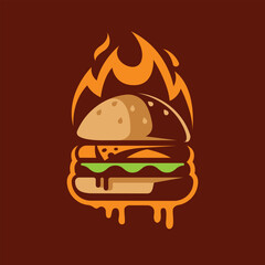 burger abstract logo modern style